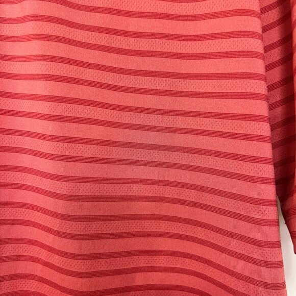 Greg Norman Collection striped performance polo - size XL red/coral - Picture 2 of 7